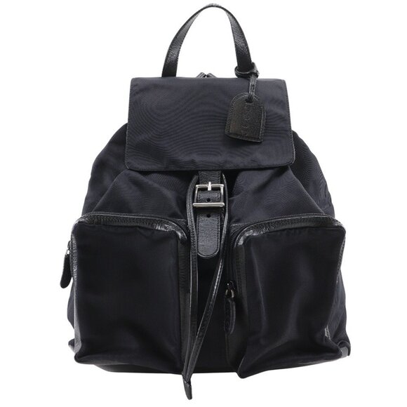 GUCCI Black Leather Backpack main image 13
